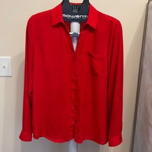 Soft red blouse by The Limited.  Size Large